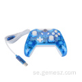 Transparent Blue Controller Wired Joystick för Xbox One